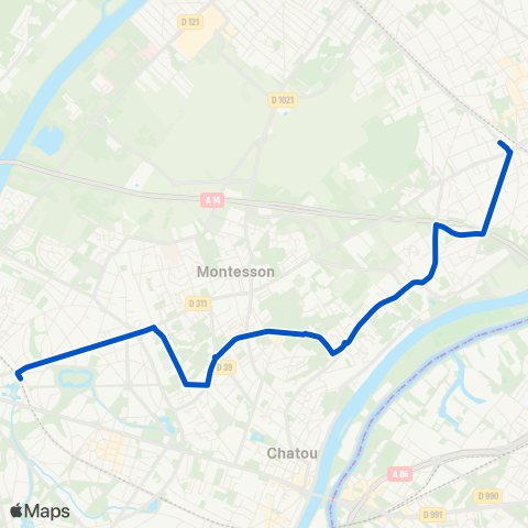 Argenteuil - Boucles de Seine Gare du Vésinet / le Pecq↔︎Gare de Houilles / Carrières-s/-Seine map