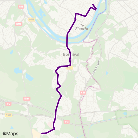 Argenteuil - Boucles de Seine Parly 2 / Dutartre↔︎Gare de Chatou / Croissy map