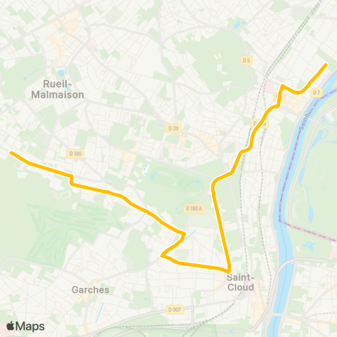 Argenteuil - Boucles de Seine Saint-Cucufa↔︎Commandant Rivière map