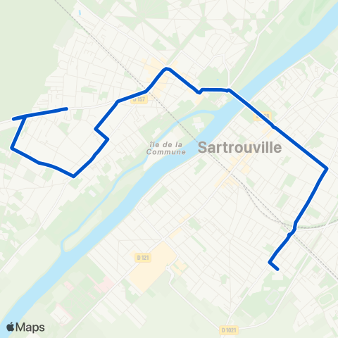 Argenteuil - Boucles de Seine Lycée Evariste Galois↔︎République map