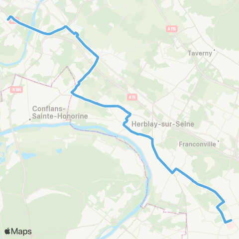 Val Parisis Préfecture Gare↔︎Charcot Hôpital map