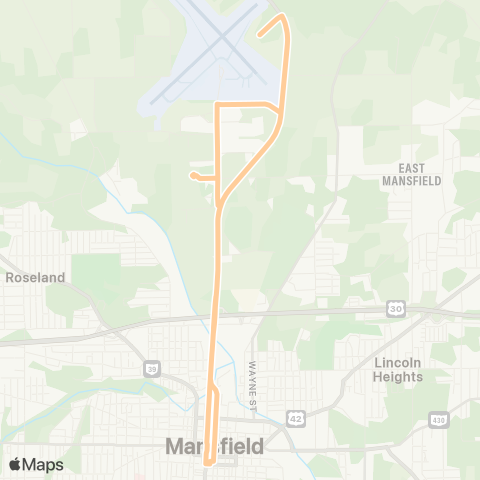 Richland County Transit Airport Industrial Park map