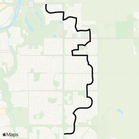 RDT Day 4 - Santa Bus - Red Deer Transit map