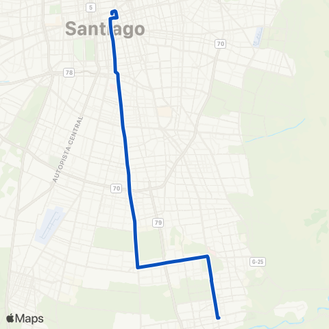 Red Santiago - Puente Alto map