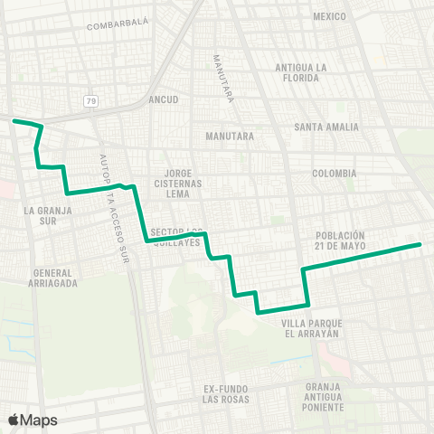 Red (M) Elisa Correa - (M) Santa Rosa map