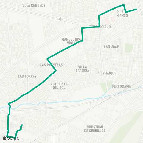 Red Valle Verde - (M) San Alberto Hurtado map