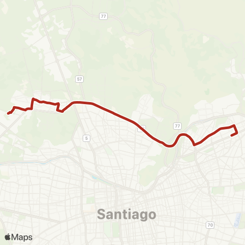 Red Quilicura - Vitacura map