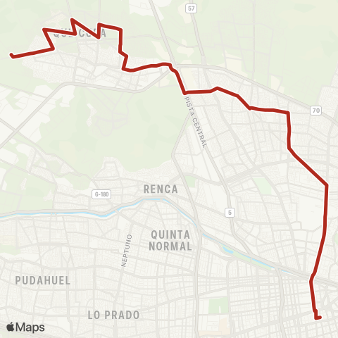 Red Centro - Quilicura map