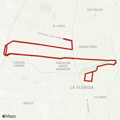 Red San Luis de Macul - Maria Angelica map