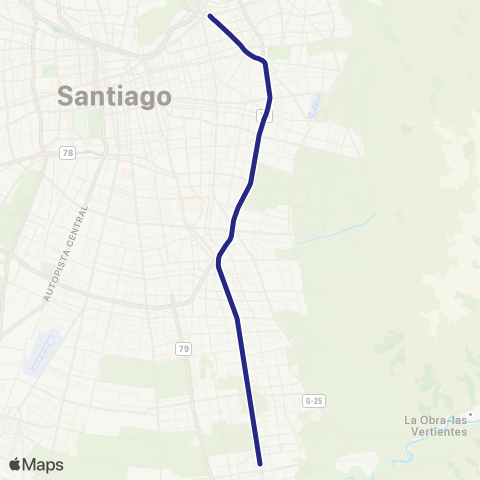 Metro Tobalaba - Plaza de Puente Alto map