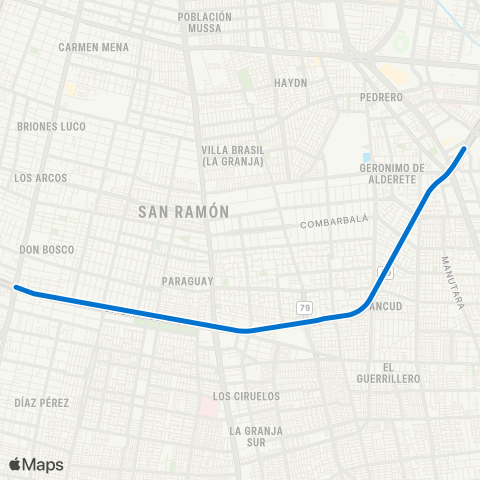 Metro La Cisterna - Vicuña Mackenna map