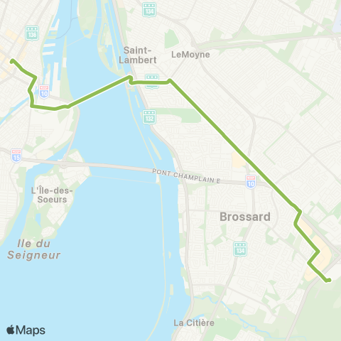 RTL Gare Centrale - Brossard map