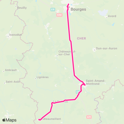 Rémi 18 Châteaumeillant / St-Amand-Montrond / Châteauneuf-s/-Cher / Bourges map