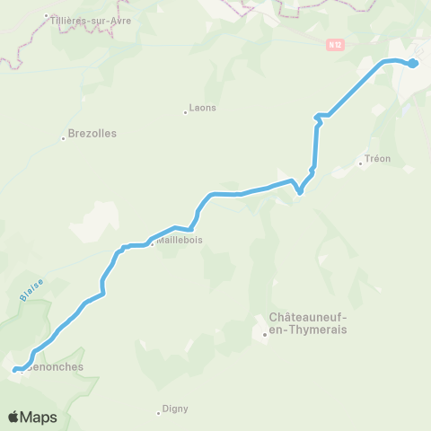 Rémi 28 Senonches - Dreux map