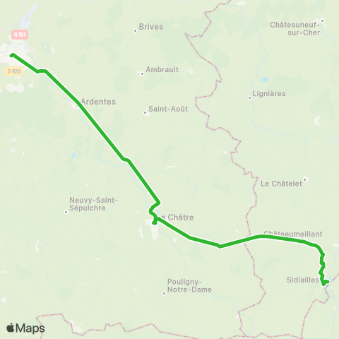 Rémi 36 Culan - La Châtre - Chateauroux map