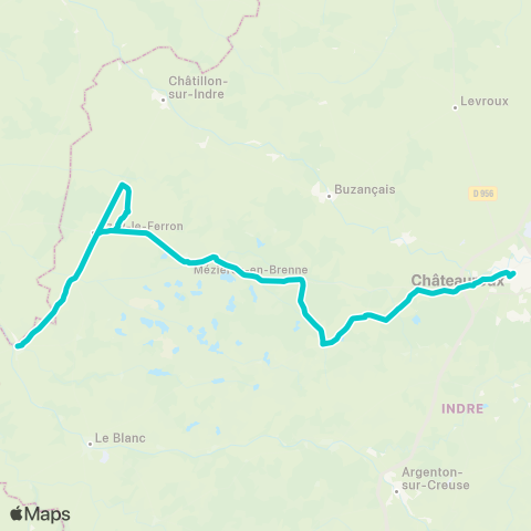 Rémi 36 Tournon-St-Martin - Azay-le-Ferron - Chateauroux map