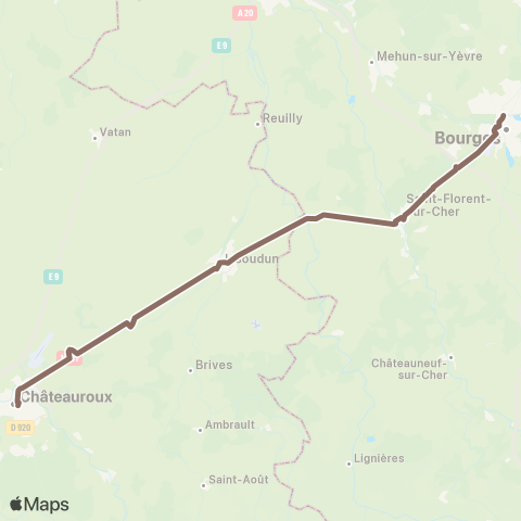 Rémi 36 Châteauroux - Bourges map