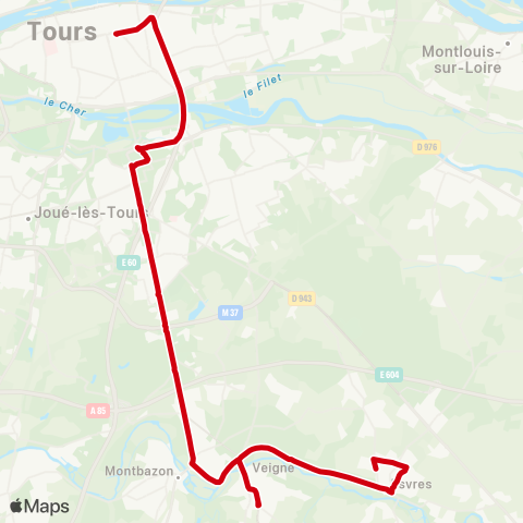 Rémi 37 Esvres - Tours map