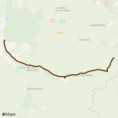 Rémi 45 Montargis - Douchy-Montcorbon map