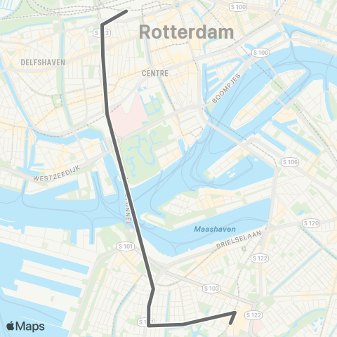 RET Zuidplein - Centraal Station map