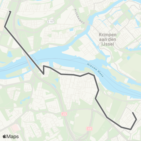 RET Kralingse Zoom - Slikkerveer map