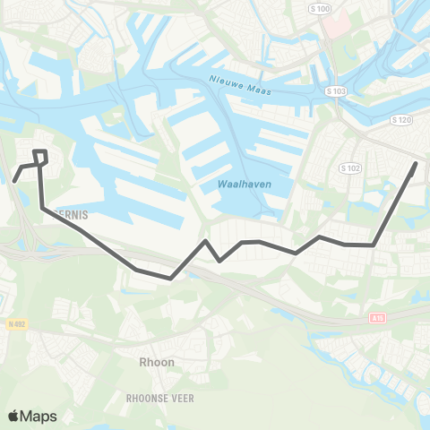 RET Zuidplein - Pernis map