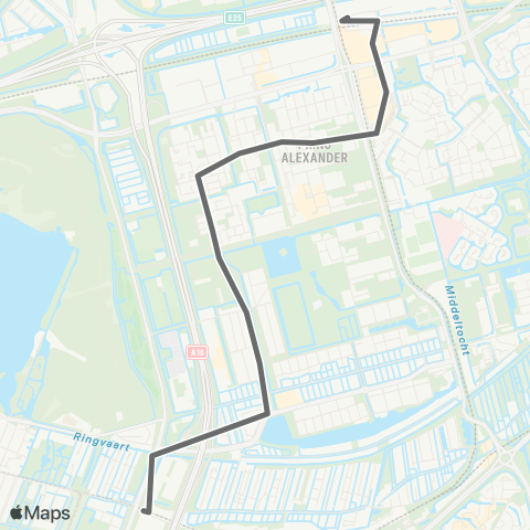 RET Station Alexander - Kralingse Zoom map