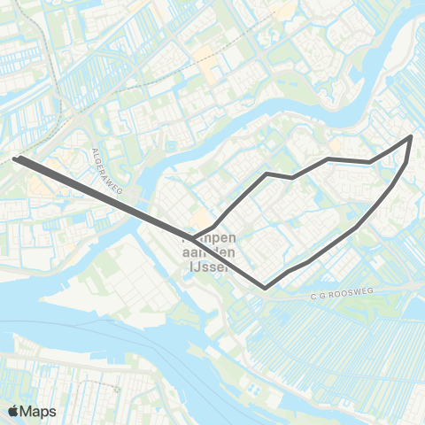 RET Capelsebrug - Krimpen a / d IJssel map