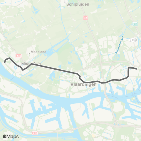 RET Station Schiedam - Maassluis map