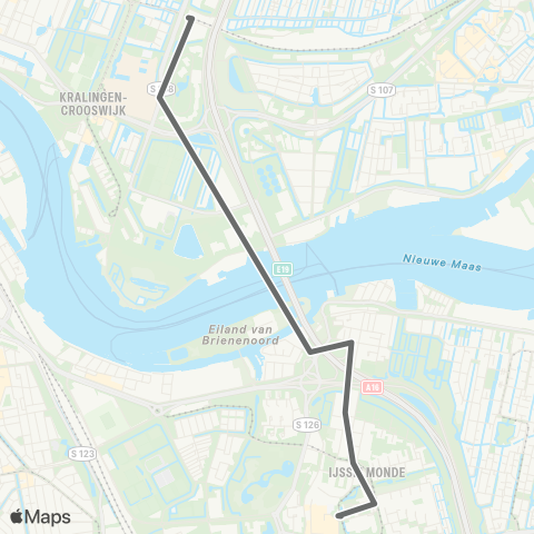 RET Keizerswaard - Kralingse Zoom map