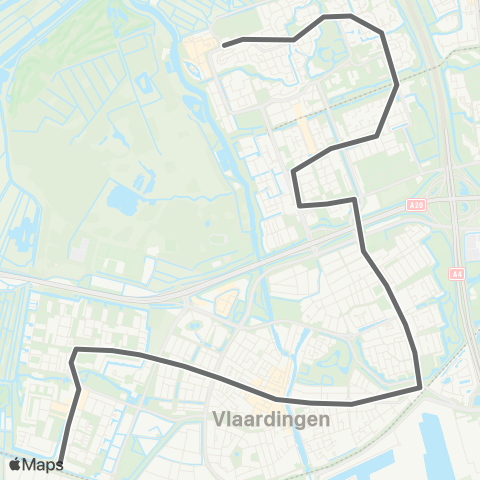 RET Vlaardingen West -  Holy Noord map