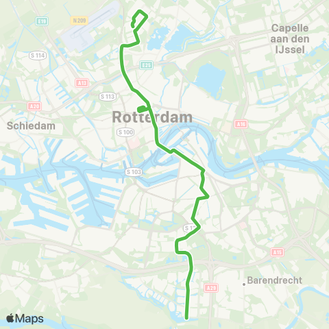 RET Carnisselande - Schiebroek map