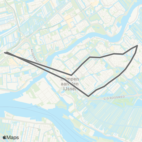 RET Capelsebrug - Krimpen a / d IJssel map