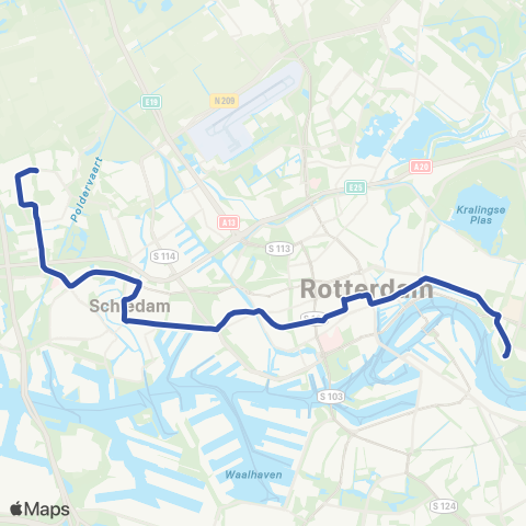 RET De Esch - Woudhoek map