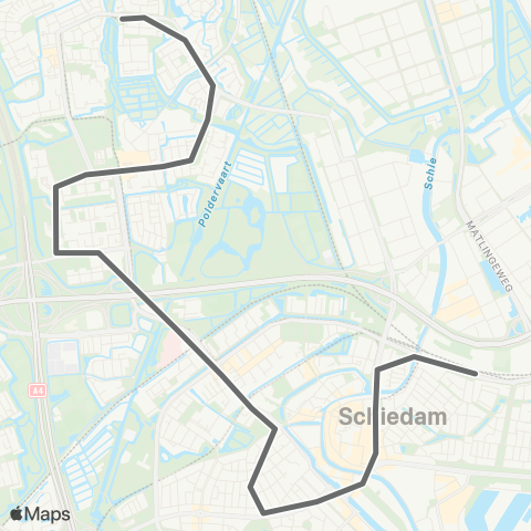 RET Station Schiedam Centrum - Woudhoek map