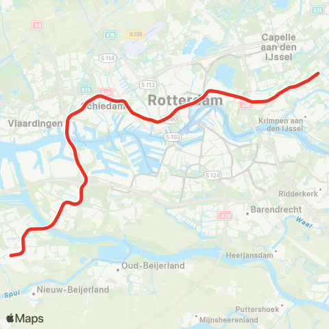 RET lijn map