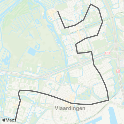 RET Vlaardingen West - Holy Noord map