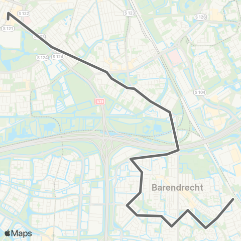 RET Station Barendrecht - Zuidplein map