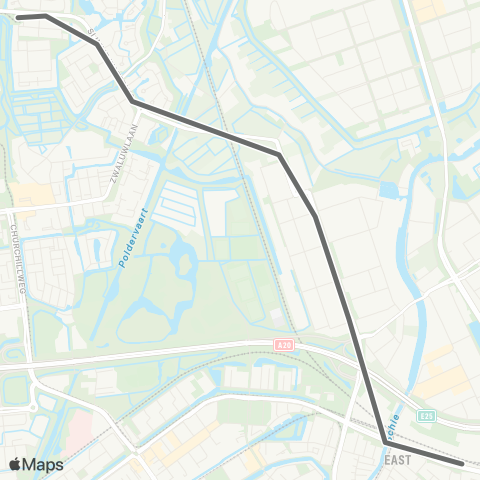 RET Woudhoek - Station Schiedam Centrum map