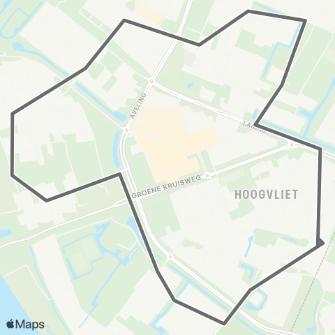 RET Hoogvliet Metro - Oudeland map