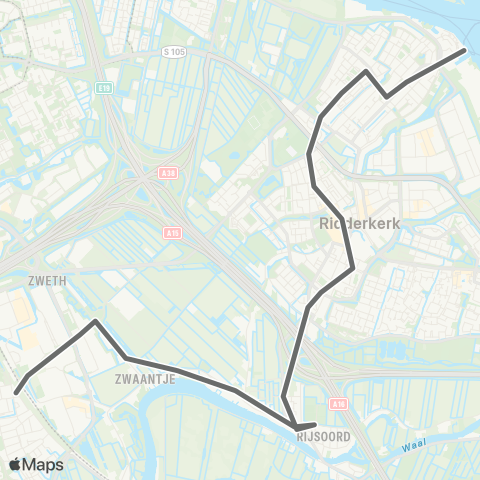 RET Station Barendrecht - Slikkerveer map