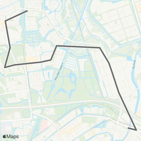 RET Hof van Spaland - Woudhoek map