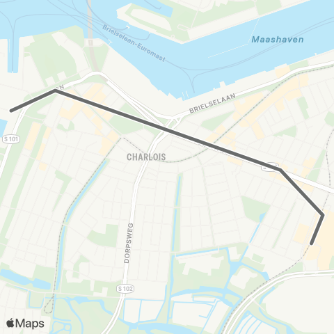 RET Zuidplein - Sluisjesdijk map