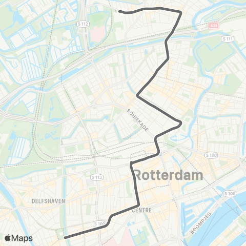 RET Kleiweg - Heemraadsplein map