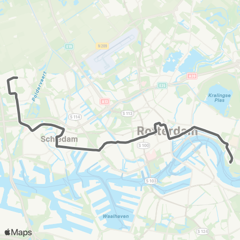 RET De Esch - Woudhoek map