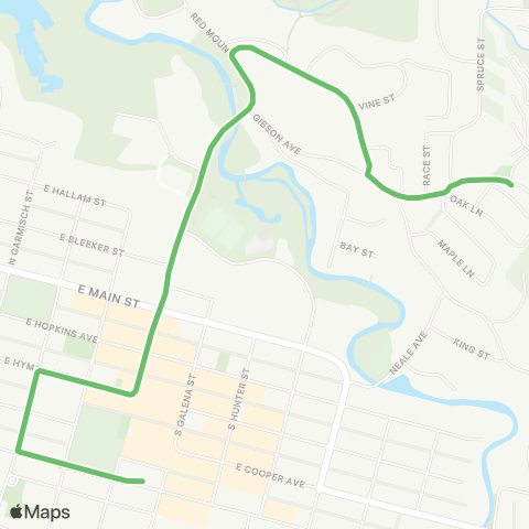 RFTA Hunter Creek map