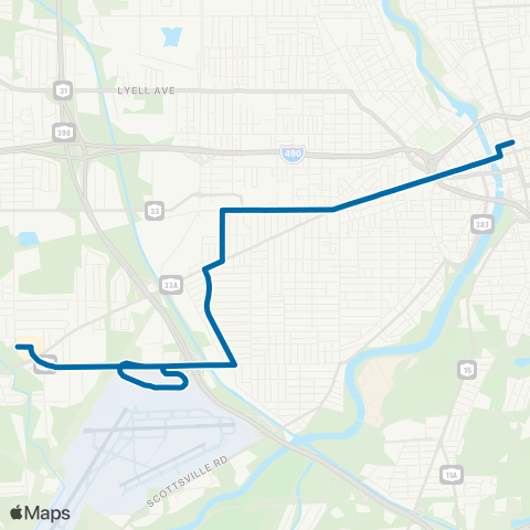 RTS West Ave / Airport map