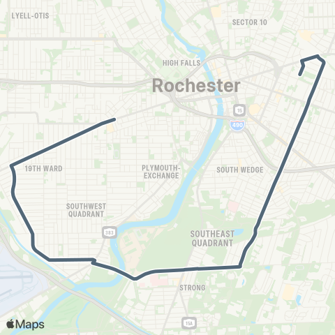 RCSD Special 19th Ward NW / Prince map