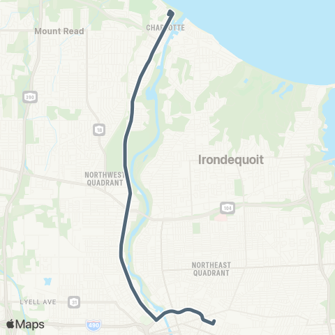 RCSD Special Maplewood-Charlotte / Prince map