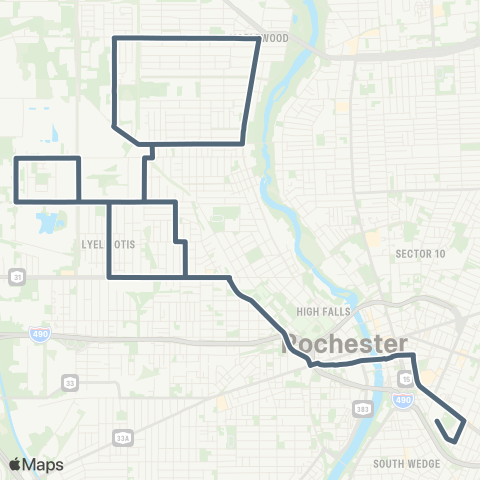 RCSD Special Lyell-Otis-Edgerton / Monroe map